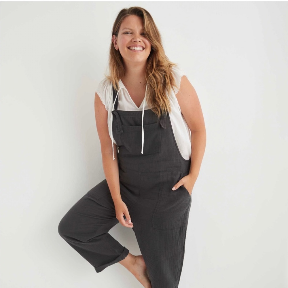 Aerie XS knit soft overalls in grey